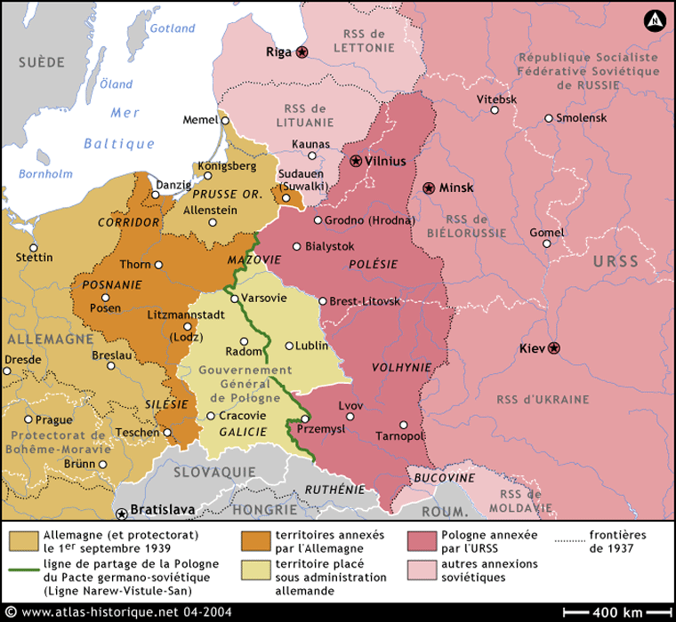 Carte : Le septième partage de la Pologne pologn10