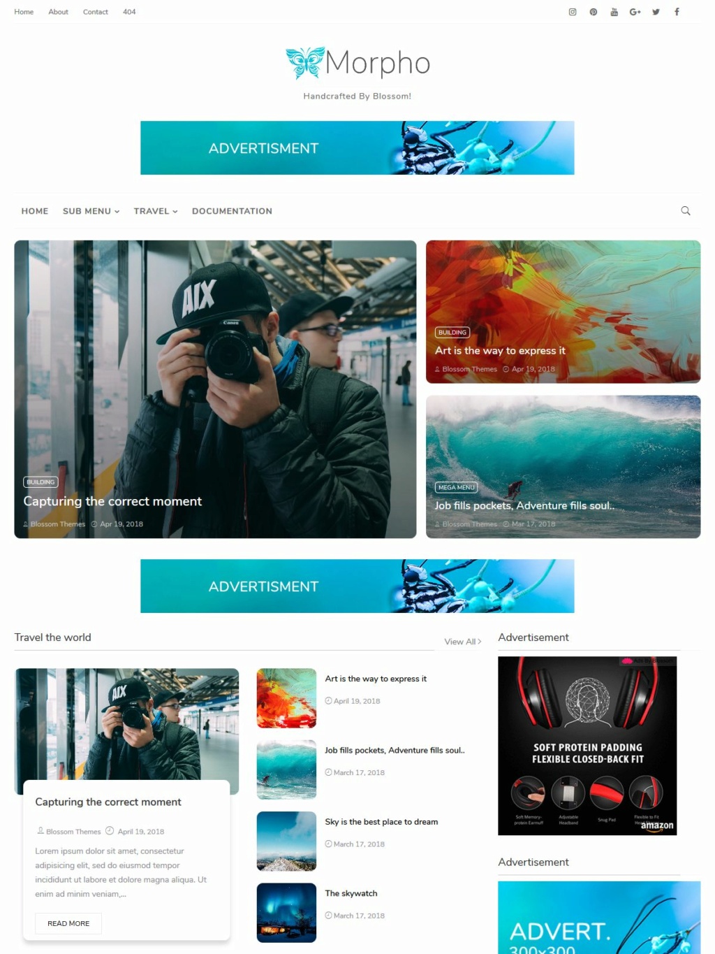 Morpho Thème Blogger gratuit